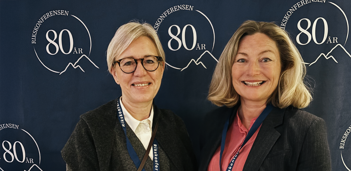 Sofia Wallström och Emelie Antoni på Folk och försvars rikskonferens 2026