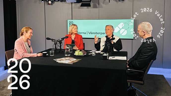Deltagarna under poddinspelningen