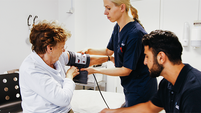 Patient och sjukvårdare